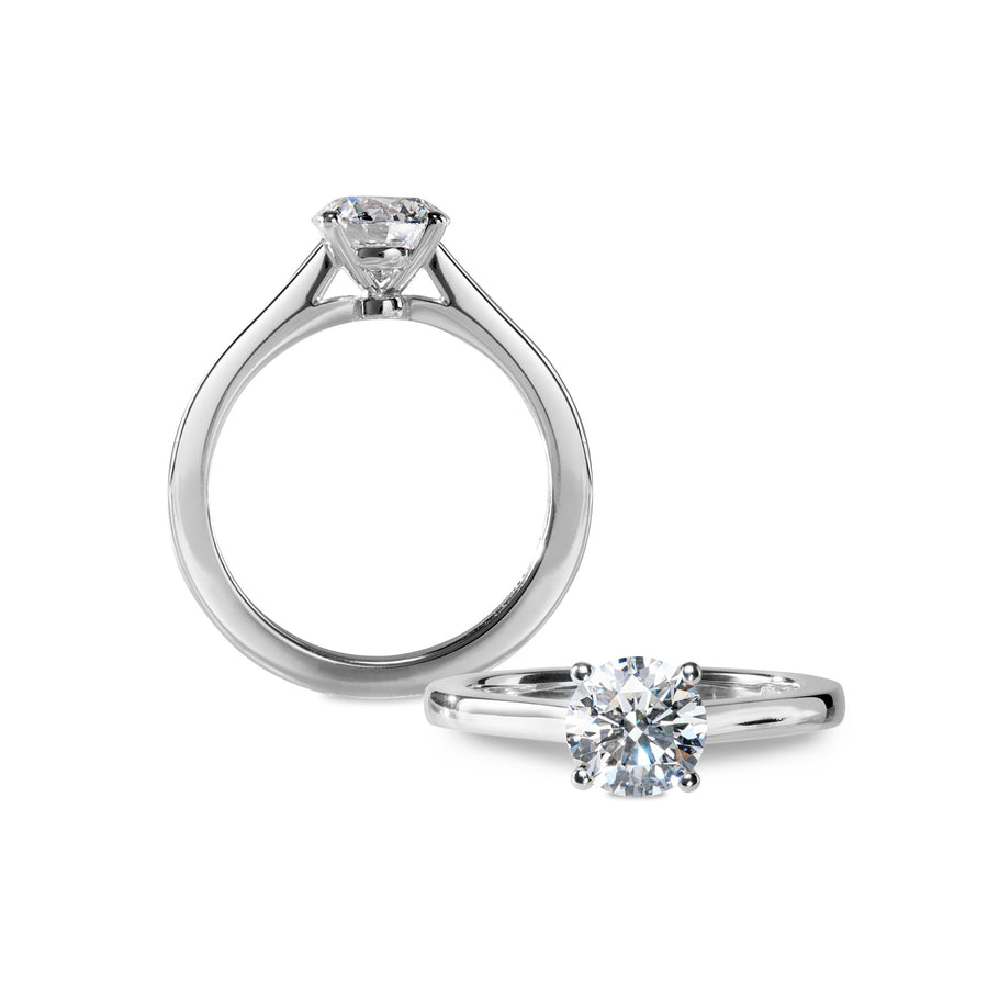 Audrey forlovelsesring i hvitt gull med brilliant