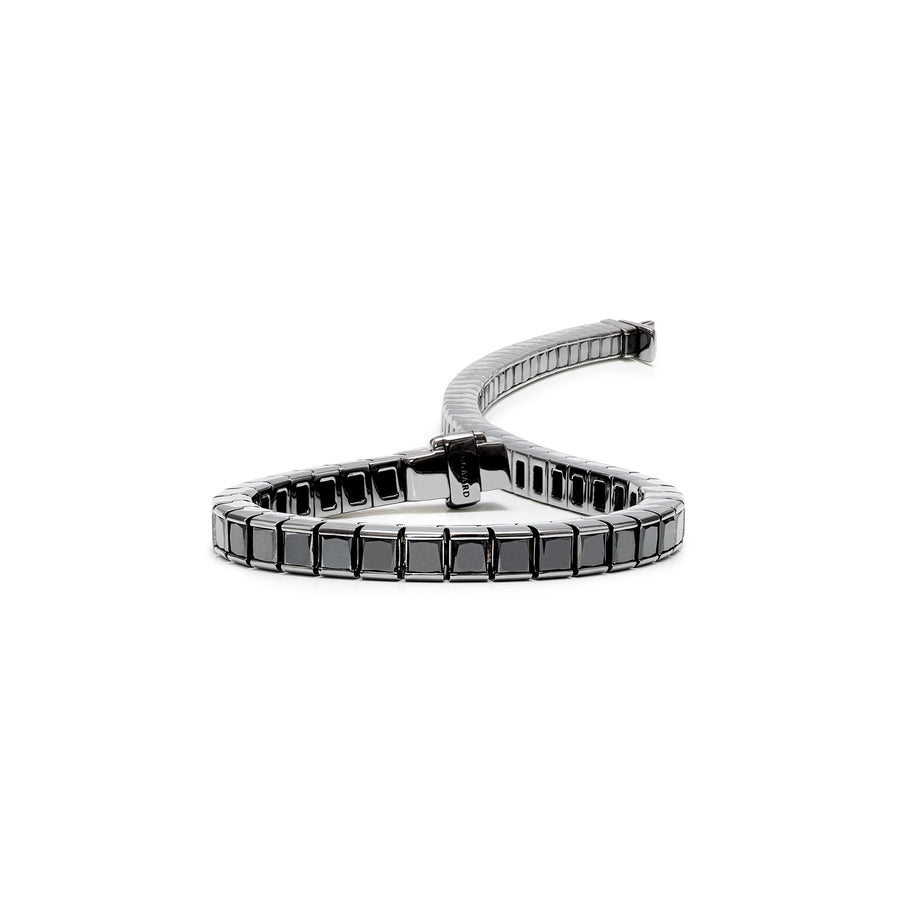 Armbånd i sort rhodinert hvitt gull med sorte diamanter