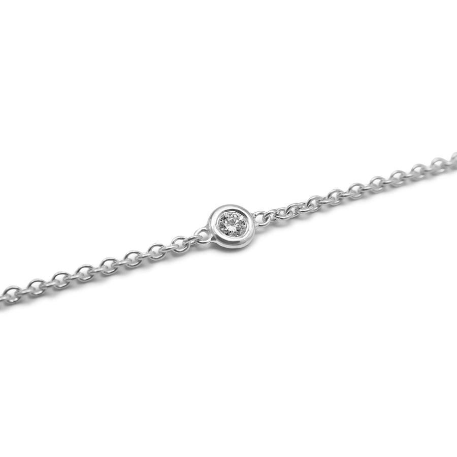Armbånd Min 1. Langaard i hvitt gull med en brilliant 17 cm