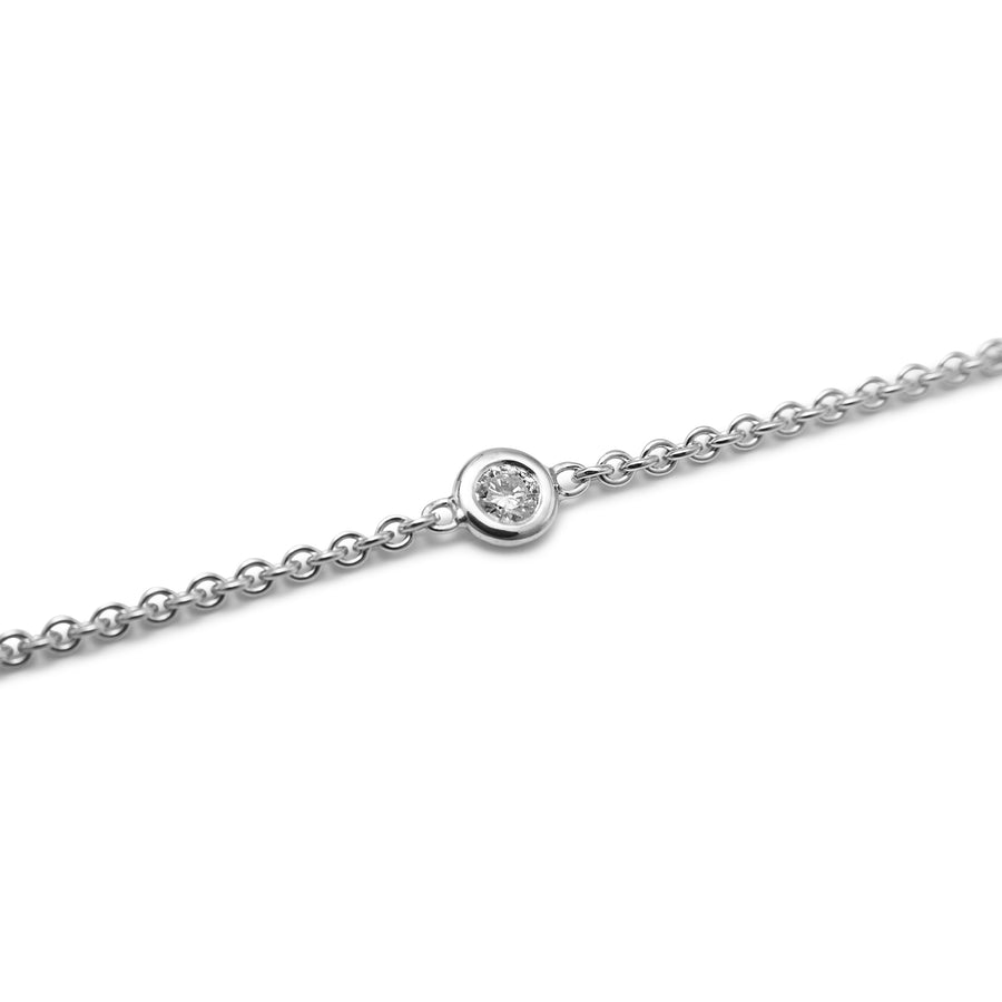 Armbånd Min 1. Langaard i hvitt gull med en brilliant 14 cm