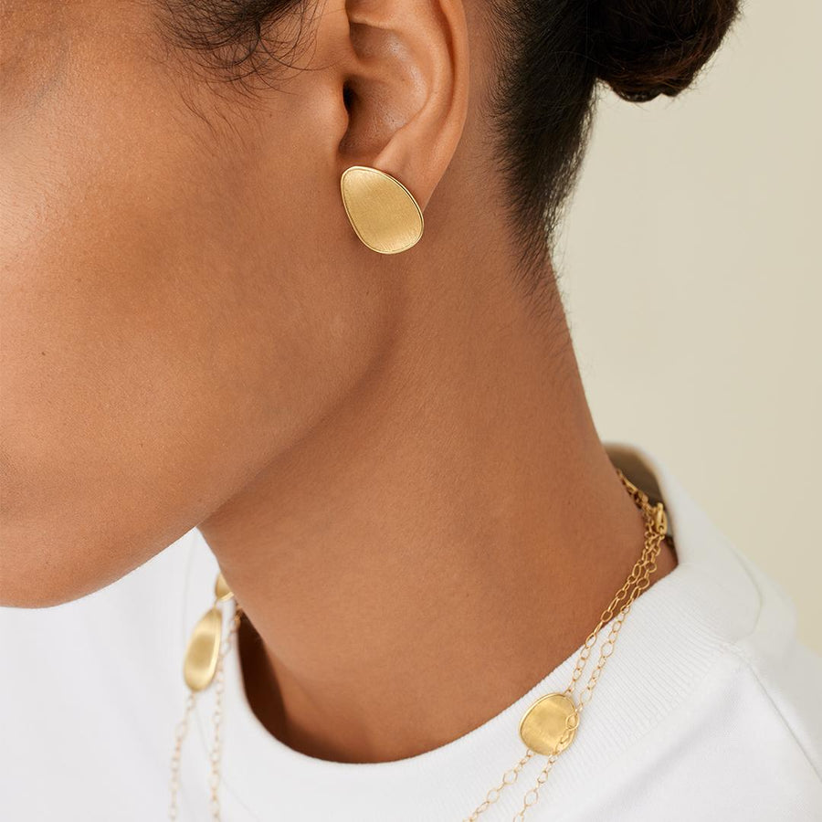 Lunaria Large Stud Earrings in 18ct Yellow Gold