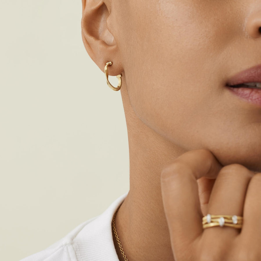 Marrakech Hoop Earrings in 18ct Yellow Gold