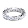 Eternity band in white gold with round brilliant cut white diamonds