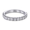 Fishtail set white diamond ring in platinum