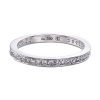 Narrow eternity ring in white gold and diamonds