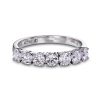7-stone diamond ring in white gold with prong setting