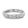5-stone diamond ring in white gold with prong setting
