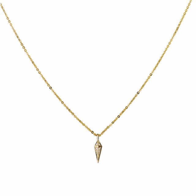 SPEAR necklace in yellow gold with diamonds