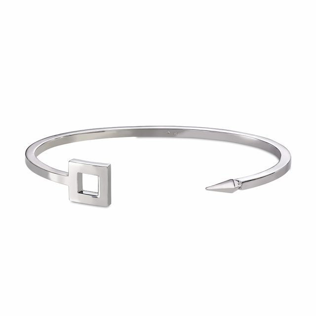 SPEAR bangle in polished white gold