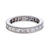 Eternity ring in white gold with princess cut diamonds