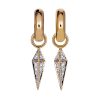 SPEAR creol earrings in yellow gold with diamonds