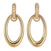 Oval creol earrings in yellow gold