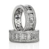 Rings in white gold with brilliant and baguette cut diamonds
