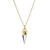 SPEAR necklace in yellow gold with rock crystal quartz