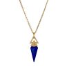 SPEAR necklace in yellow gold with Lapis