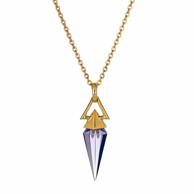 SPEAR necklace in yellow gold with amethyst