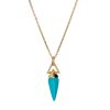 SPEAR necklace in yellow gold with turquoise