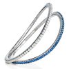 New Tennis stretch bracelets in white gold with sapphires and diamonds