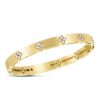Love in Verona bangle large in yellow gold with diamonds