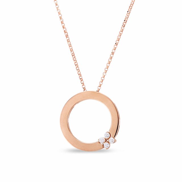 Love in Verona necklace in 18kt. rose gold with diamonds