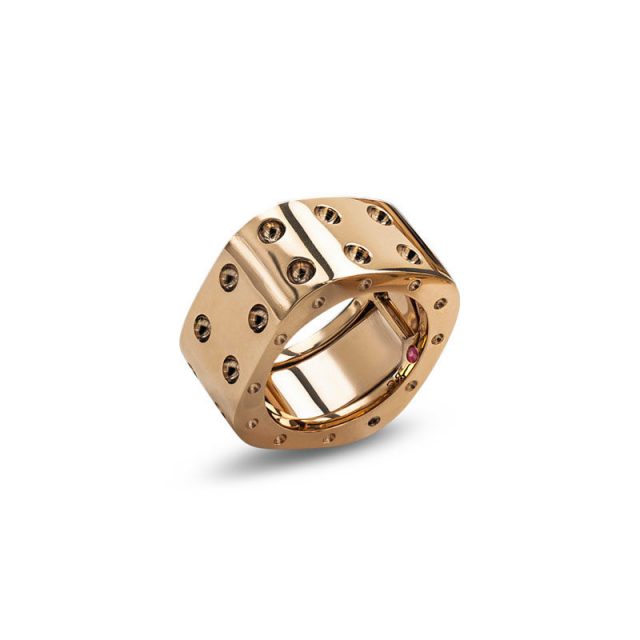 Poi Moi ring large in 18kt. rosegold