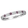 Love in Verona bangle in white gold with diamonds and rubies