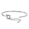 SPEAR bangle in 18kt. white gold with chain
