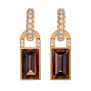 Confetti Collection earrings with smoky quartz and diamonds
