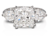 Sana ring in platinum with radiant cut and drop cut diamonds