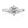Jackie solitaire diamond ring in platinum 1,52ct