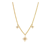 Necklace with stars in 18kt. gold with 61 brilliants and 0,39ct.