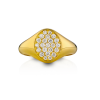 Siegelring petite in 18kt. gold with 23 brilliants 0,29ct.