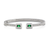 Twisted Exclusive bracelet 40 brilliants and green tourmaline