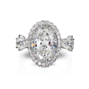 THE ALLURE 58 Ring in platinum with oval-cut diamond 5.04 CT