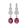 MOTLEY PEBBLES Creol Collection with garnet and diamonds