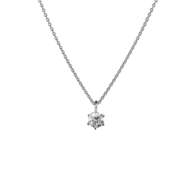 Anheng i platina med en briljant på ankerkjede