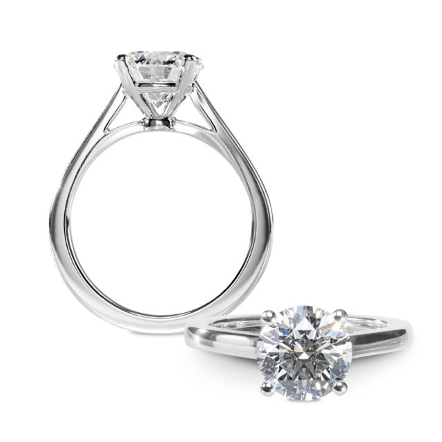 AUDREY forlovelsesring i hvitt gull med en briljant