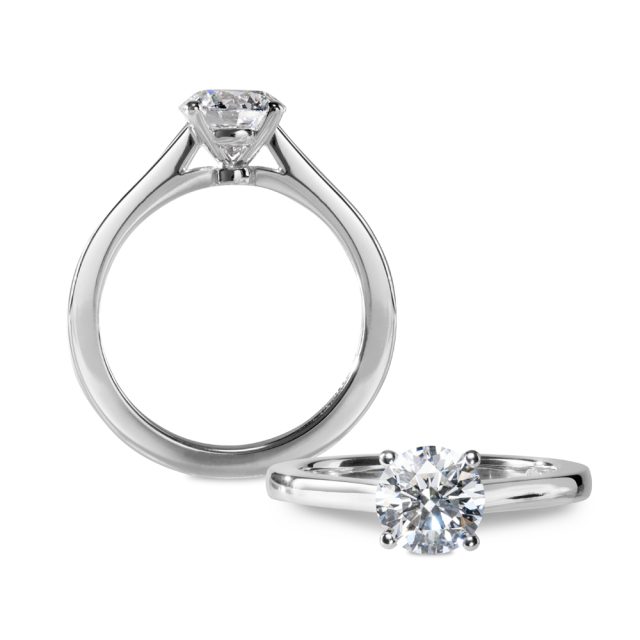 AUDREY forlovelsesring i hvitt gull med en briljant