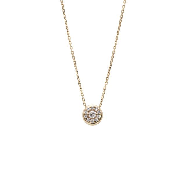 Anheng i roségull med briljanter