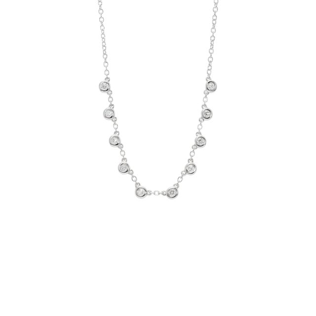 Anheng i hvitt gull med 10 briljanter